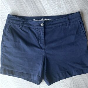 Tommy Bahama Live the Island Life Women's Navy Shorts SZ 10 Cotton Blend Casual